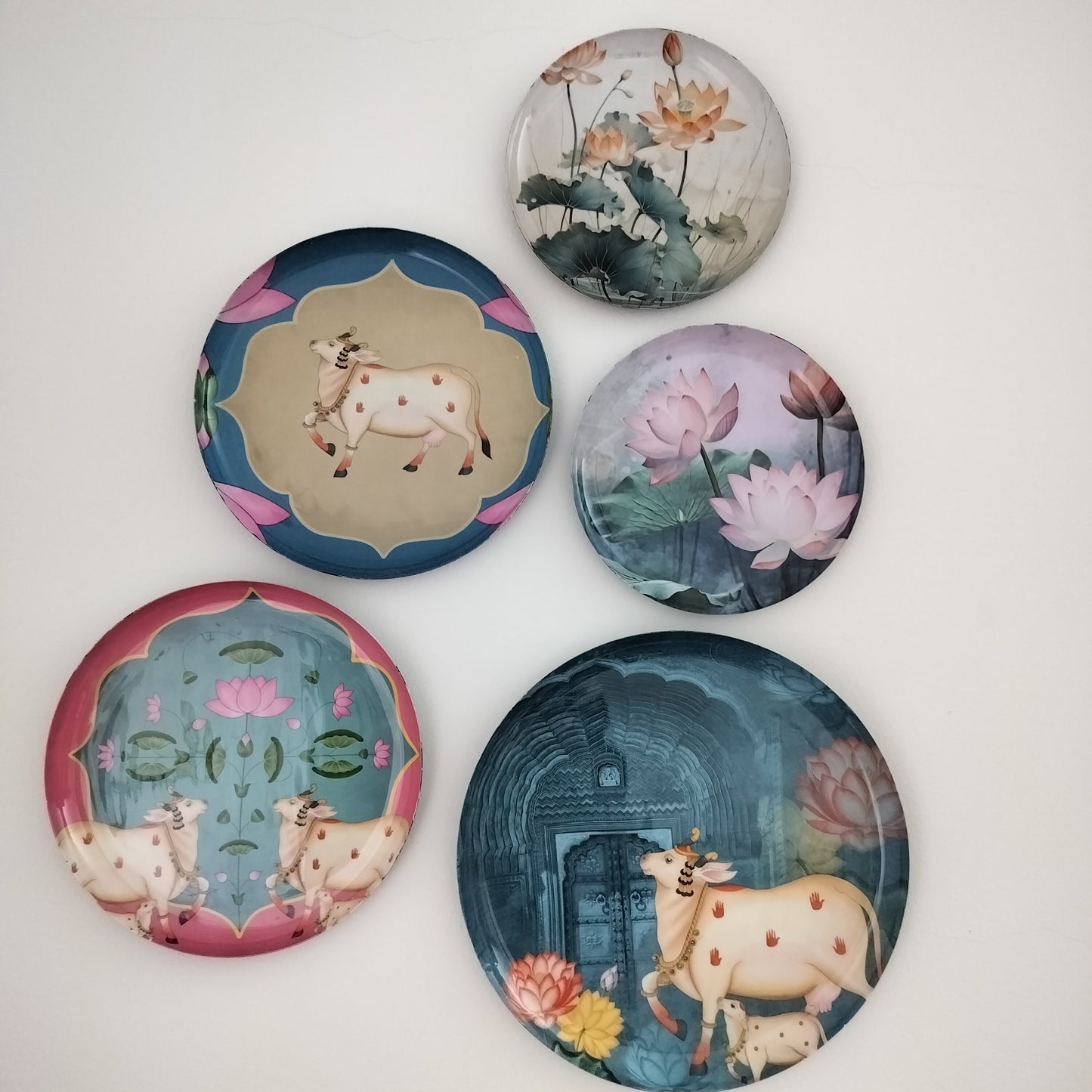 Pichwai Wall Plates Set Of 5