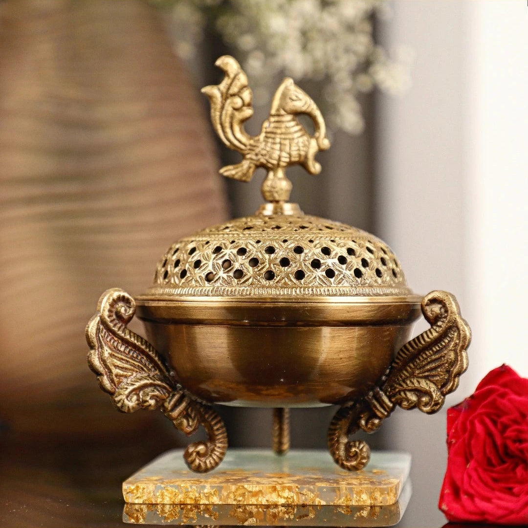 Peacock Loban Lamp / Dhoop Dani