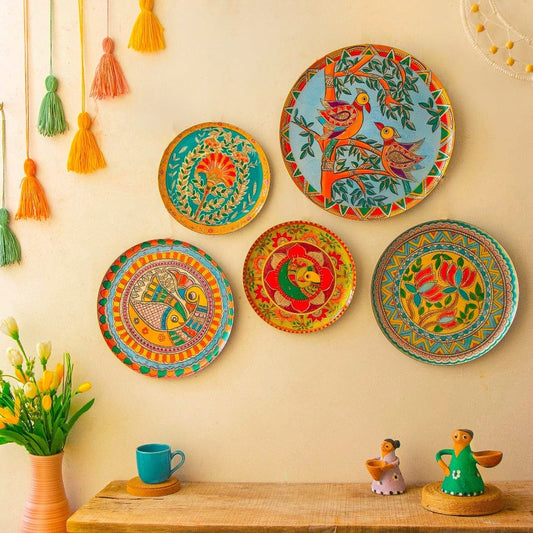 Madhubani Wall Plates Set of 5